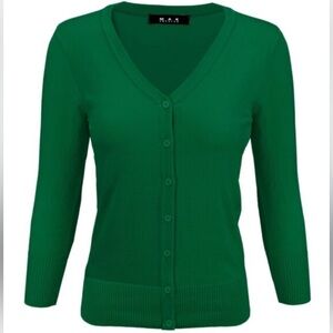 Ye Mack Light weight green cardigan